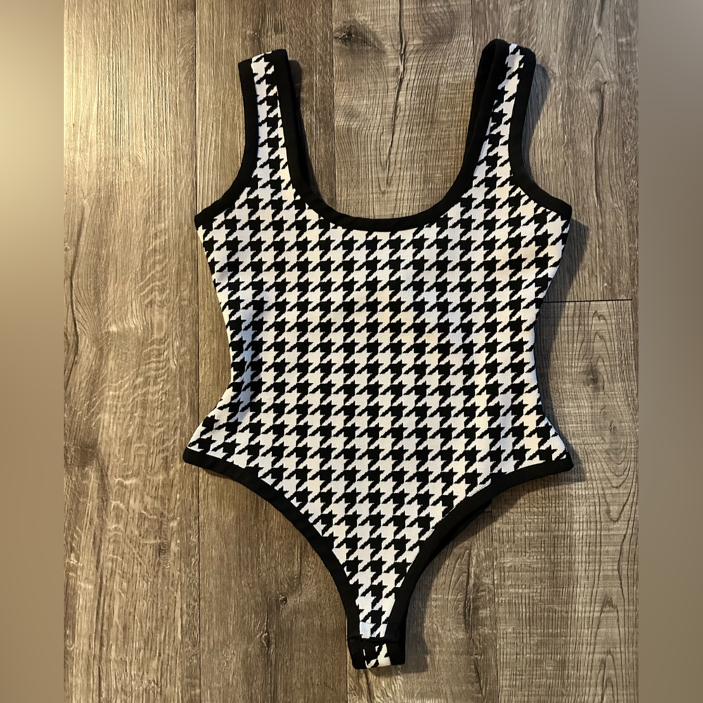 MEEK houndstooth bodysuit